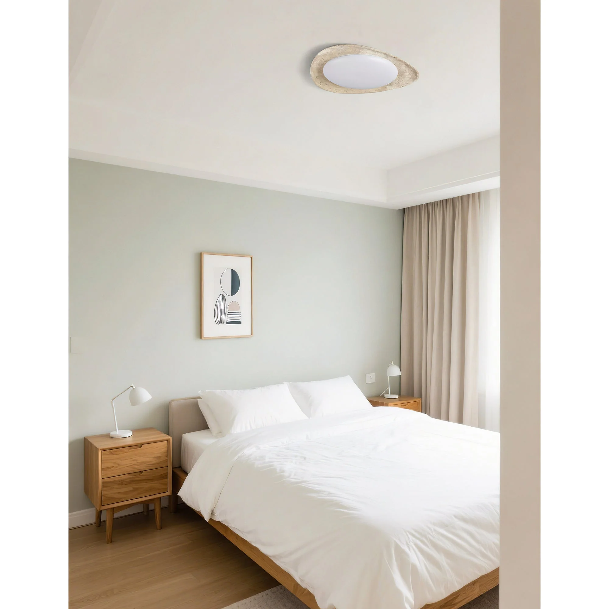 Rayna Wabi-Sabi Travertine Ceiling Light - Image 4