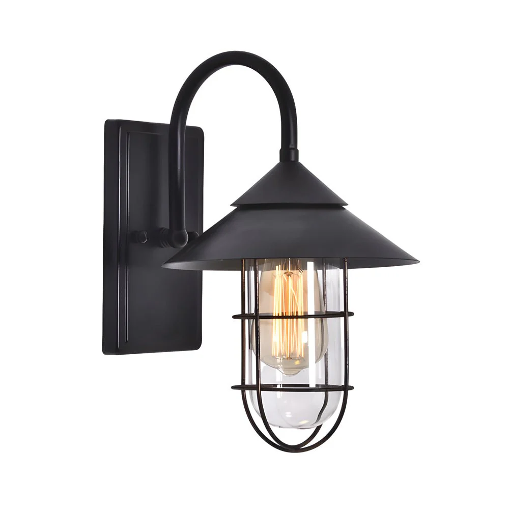 Rebello Retro Round Sensor Glass Outdoor Wall Lights - Image 5