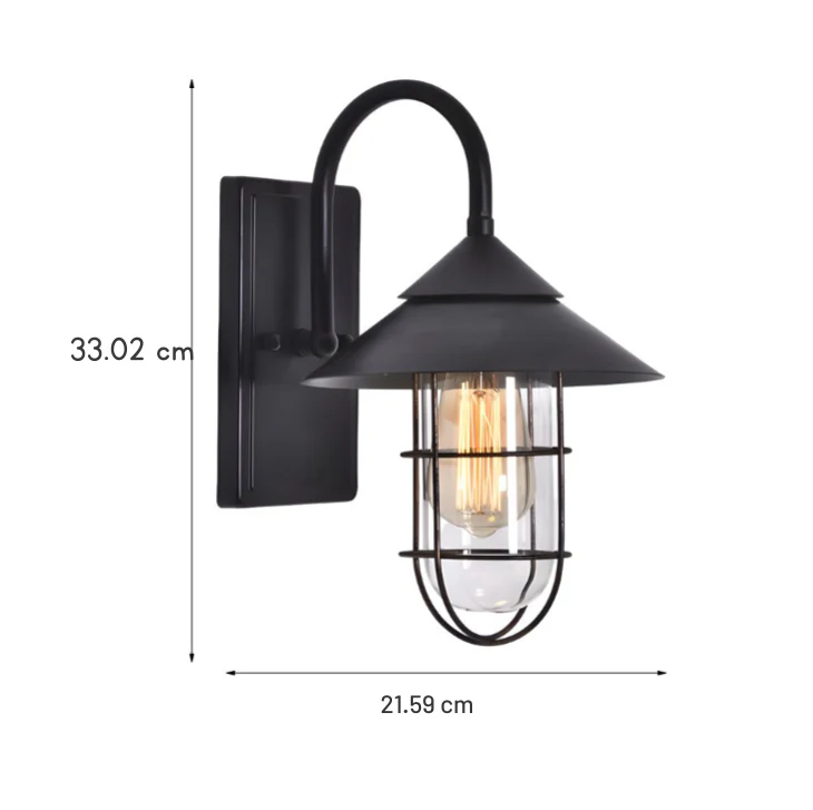 Rebello Retro Round Sensor Glass Outdoor Wall Lights - Image 6