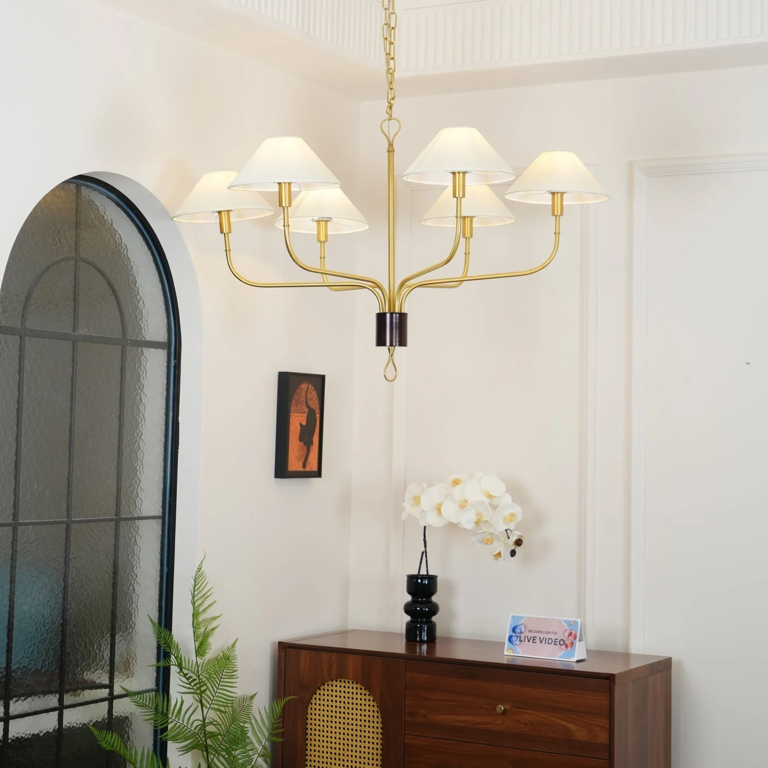 Regal Classic Brass Tail Chandelier - Image 12