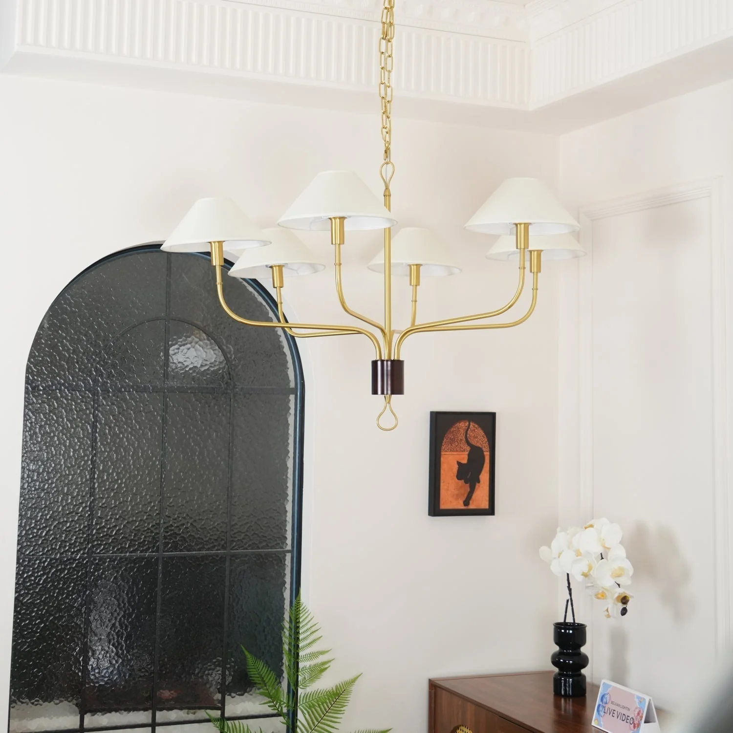 Regal Classic Brass Tail Chandelier - Image 13