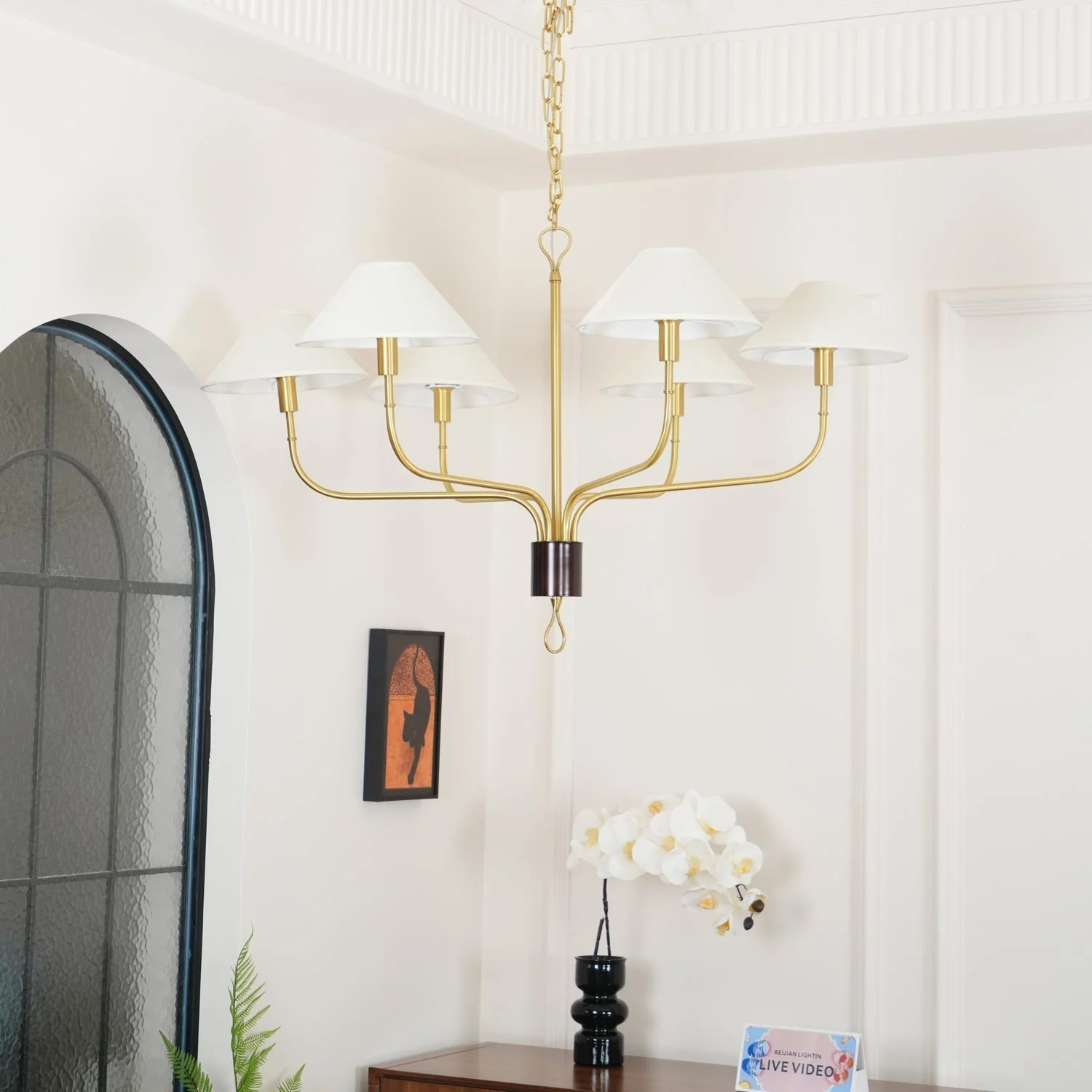 Regal Classic Brass Tail Chandelier - Image 17