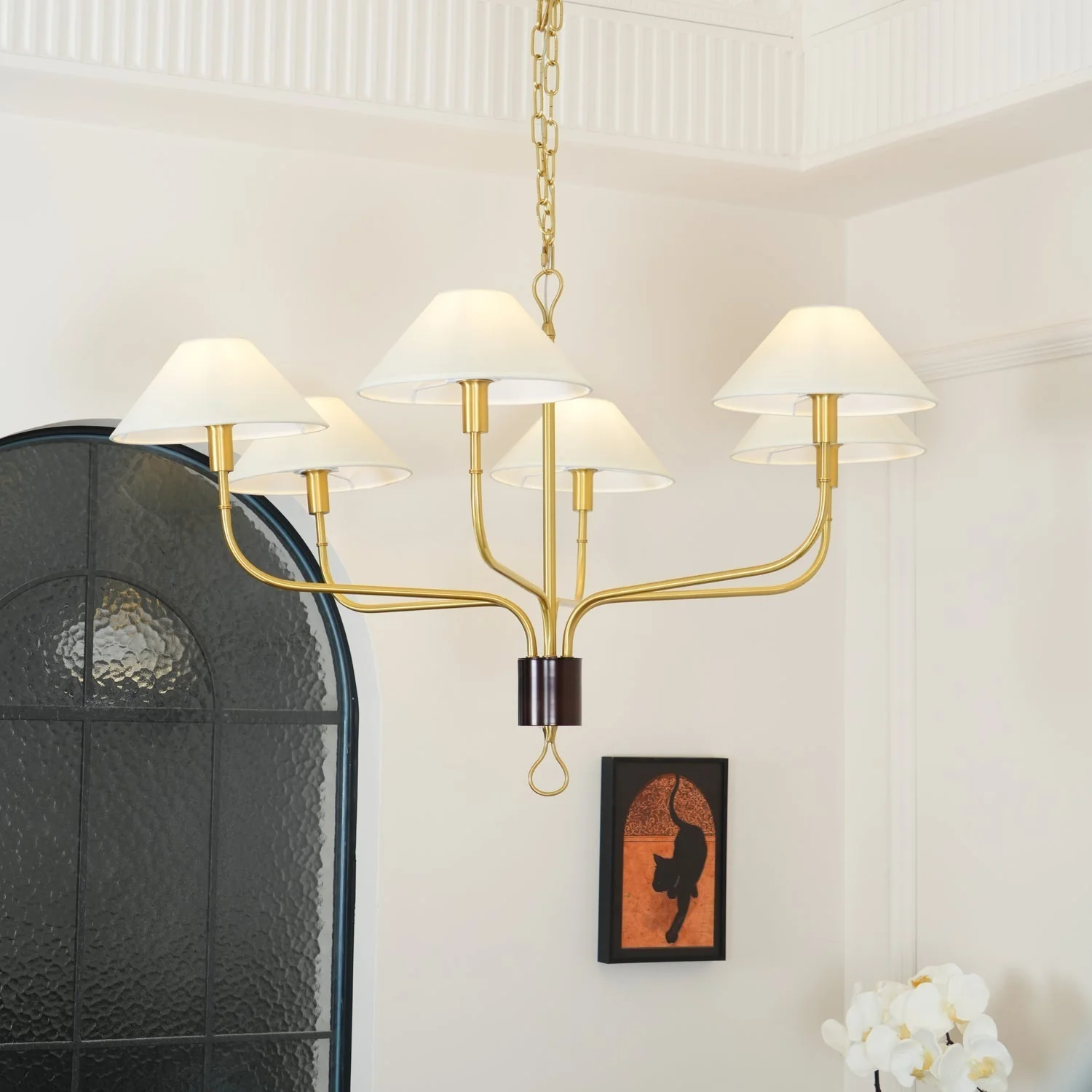 Regal Classic Brass Tail Chandelier - Image 4