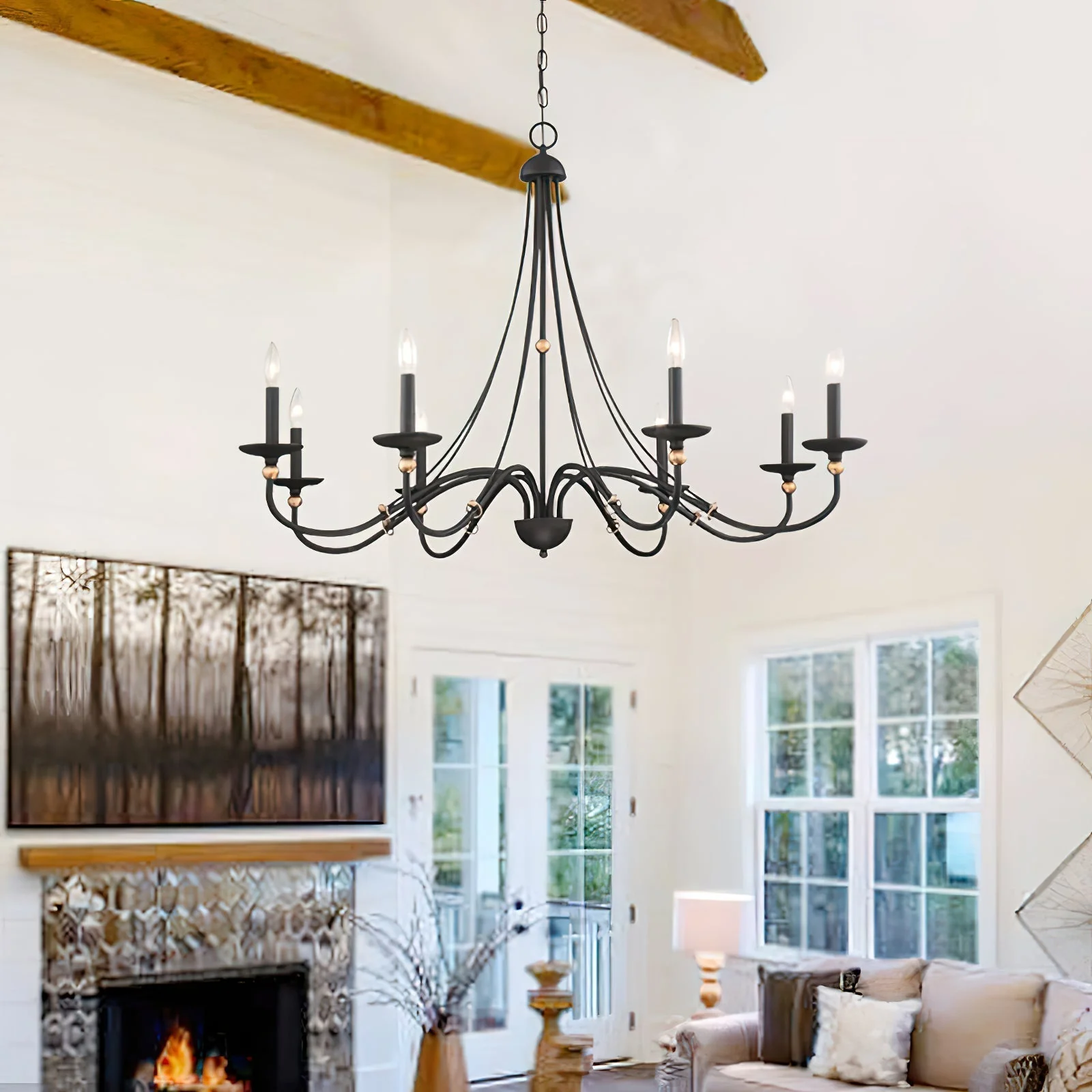 Regalia Vintage Brass Chandelier - Image 12