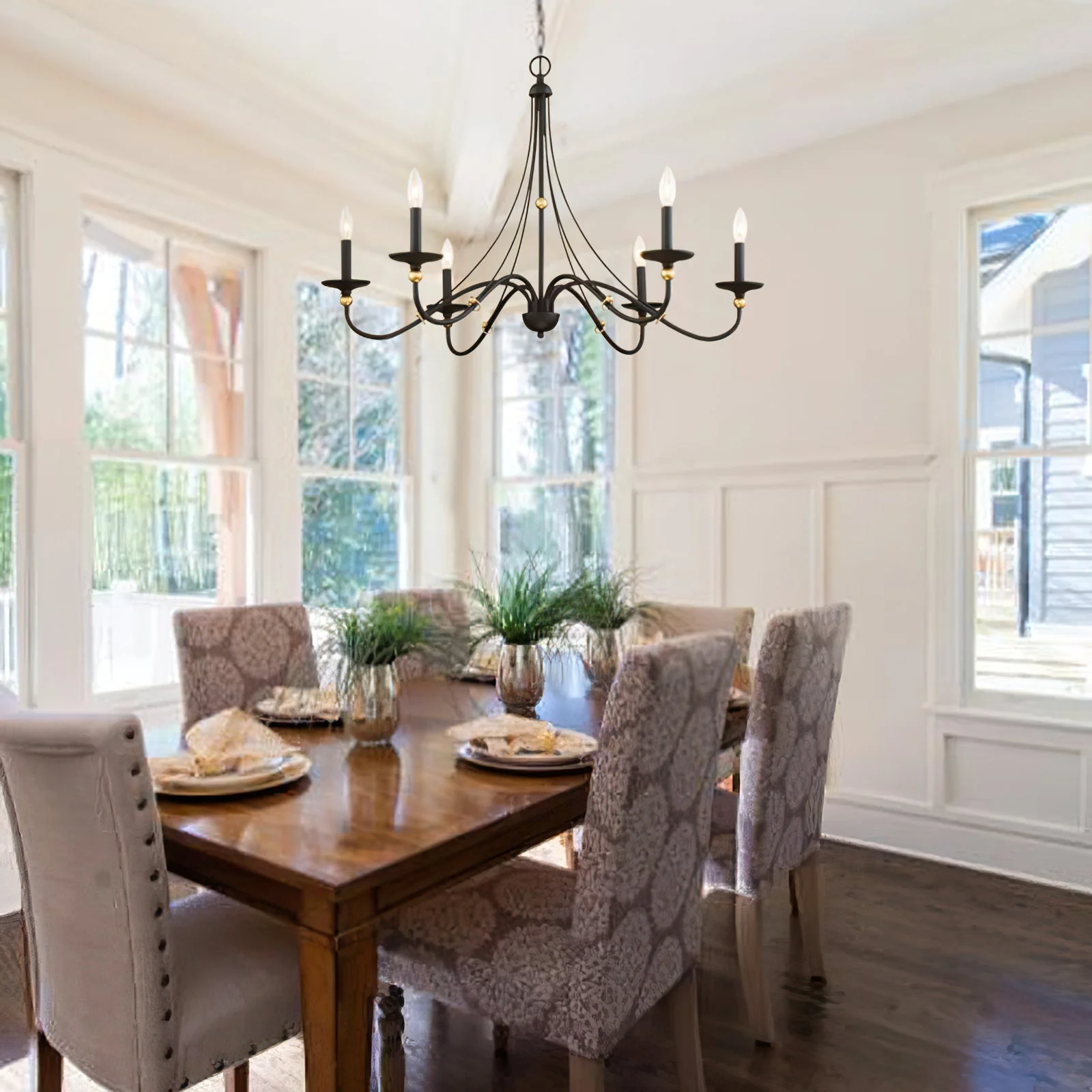 Regalia Vintage Brass Chandelier - Image 15