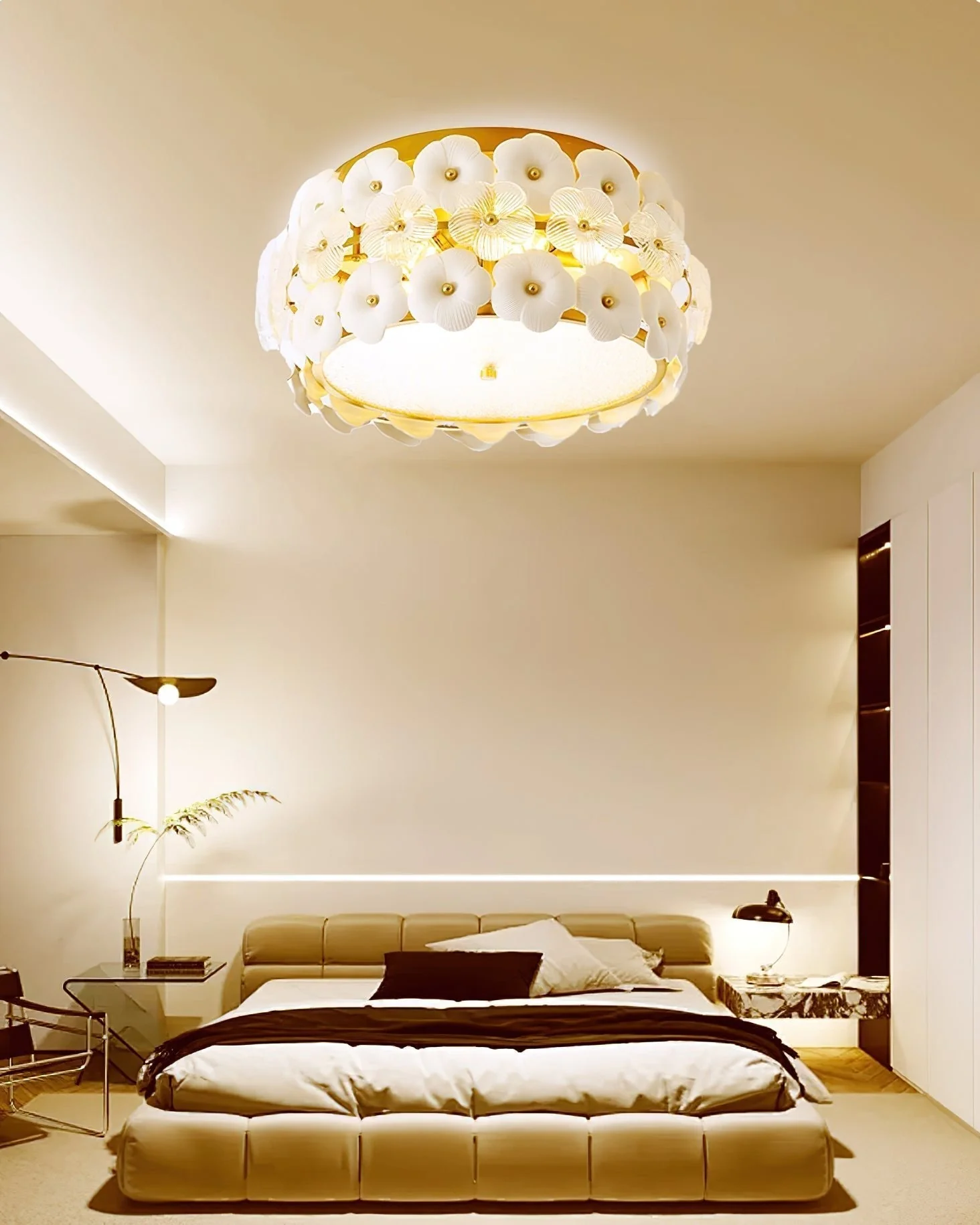 Regina Art Flowers Glass Ceramics Ceiling Lamp - Image 13