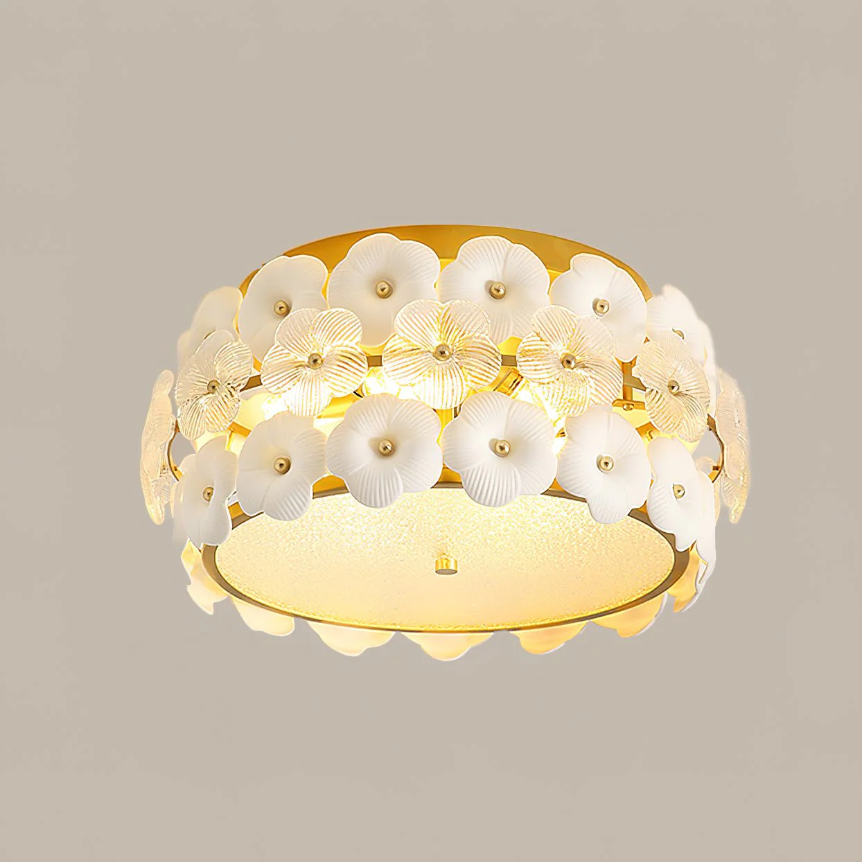 Regina Art Flowers Glass Ceramics Ceiling Lamp - Image 3