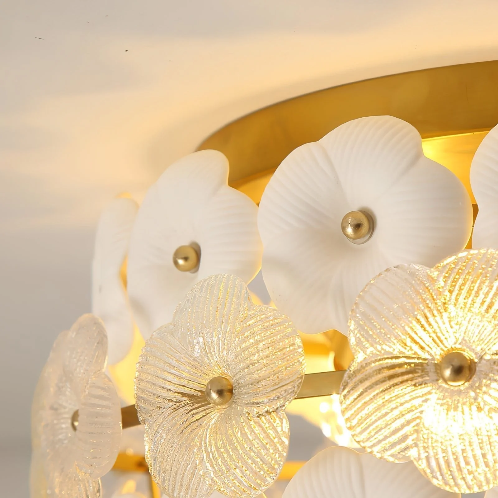 Regina Art Flowers Glass Ceramics Ceiling Lamp - Image 5