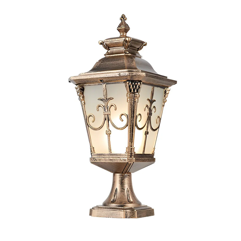 Loble Retro Pattern LED European Outdoor Fence Post Lights - Image 10