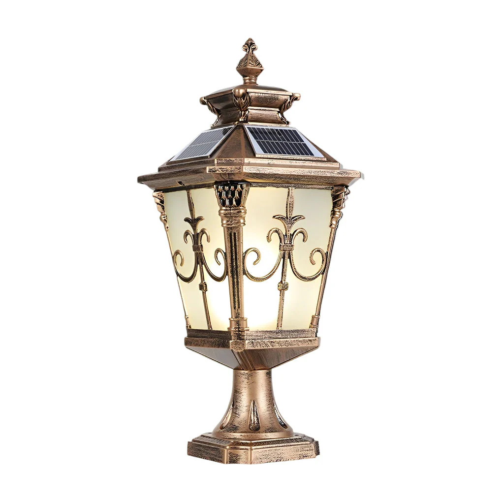 Loble Retro Pattern LED European Outdoor Fence Post Lights - Image 12