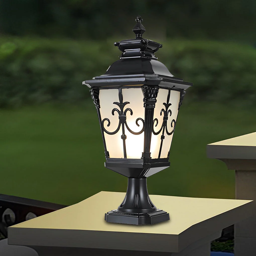 Loble Retro Pattern LED European Outdoor Fence Post Lights - Image 6