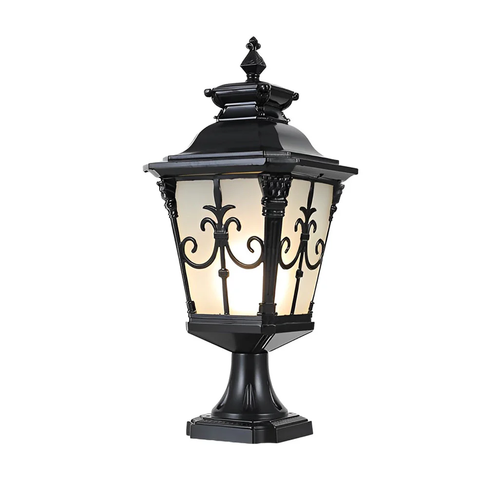 Loble Retro Pattern LED European Outdoor Fence Post Lights - Image 9