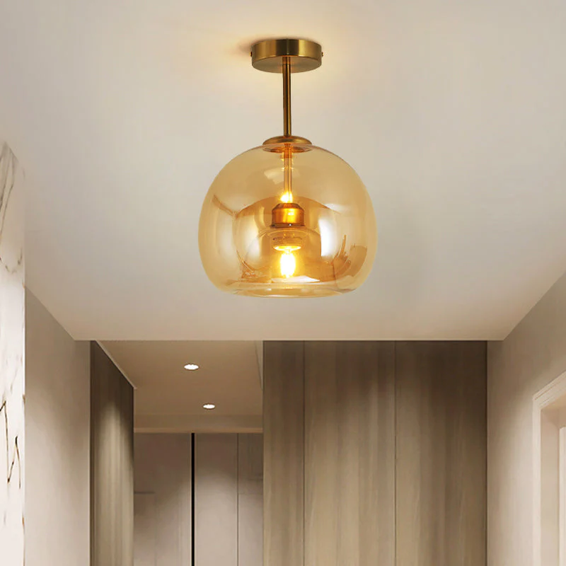 Rhea Glass Semi-Flush Mount Ceiling Light/Pendant Light - Image 6