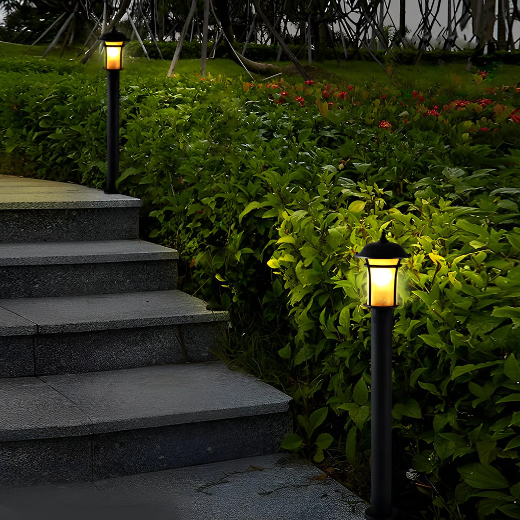 Rhean Classic Old England-Style LED Glass Outdoor Lamp - Image 11