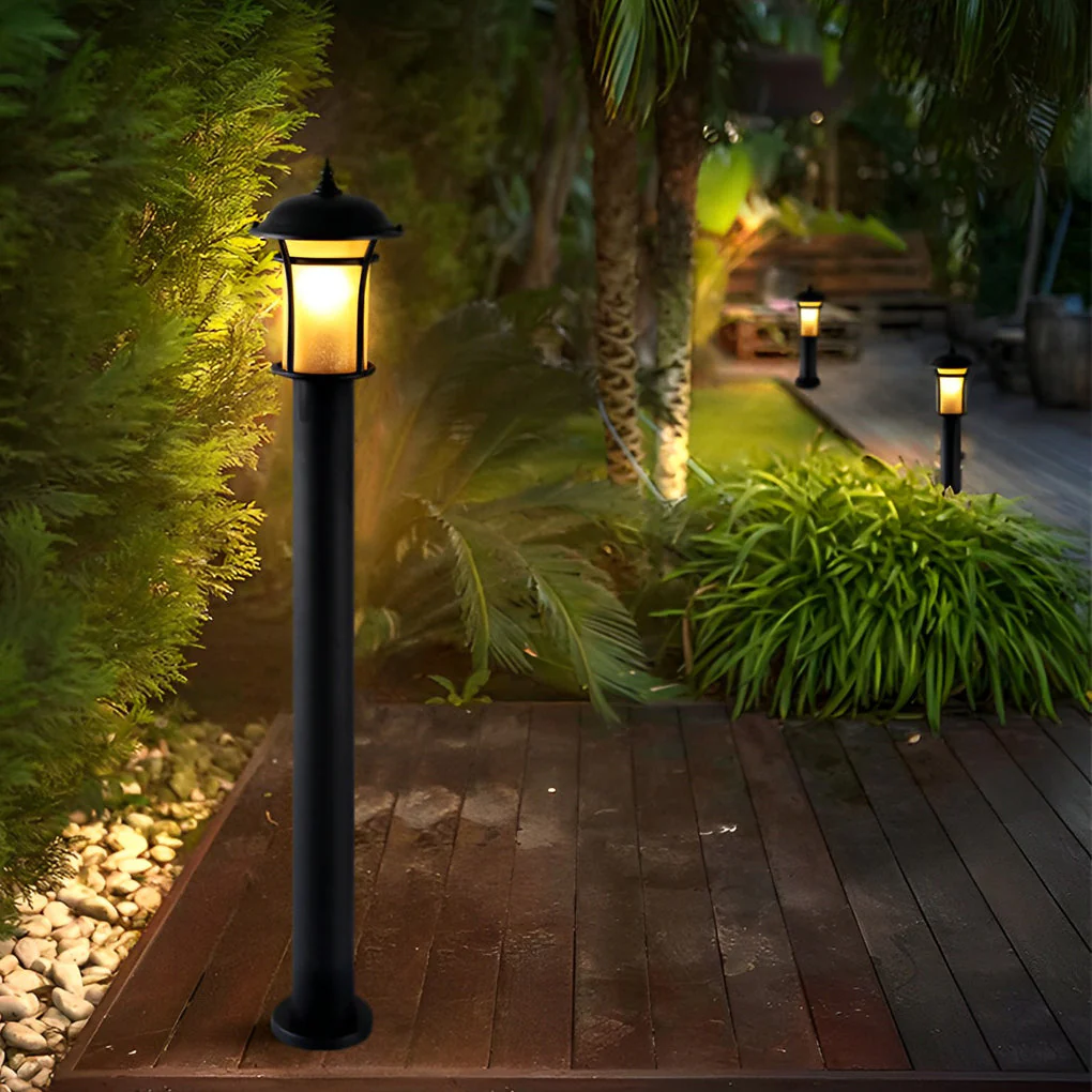 Rhean Classic Old England-Style LED Glass Outdoor Lamp - Image 12