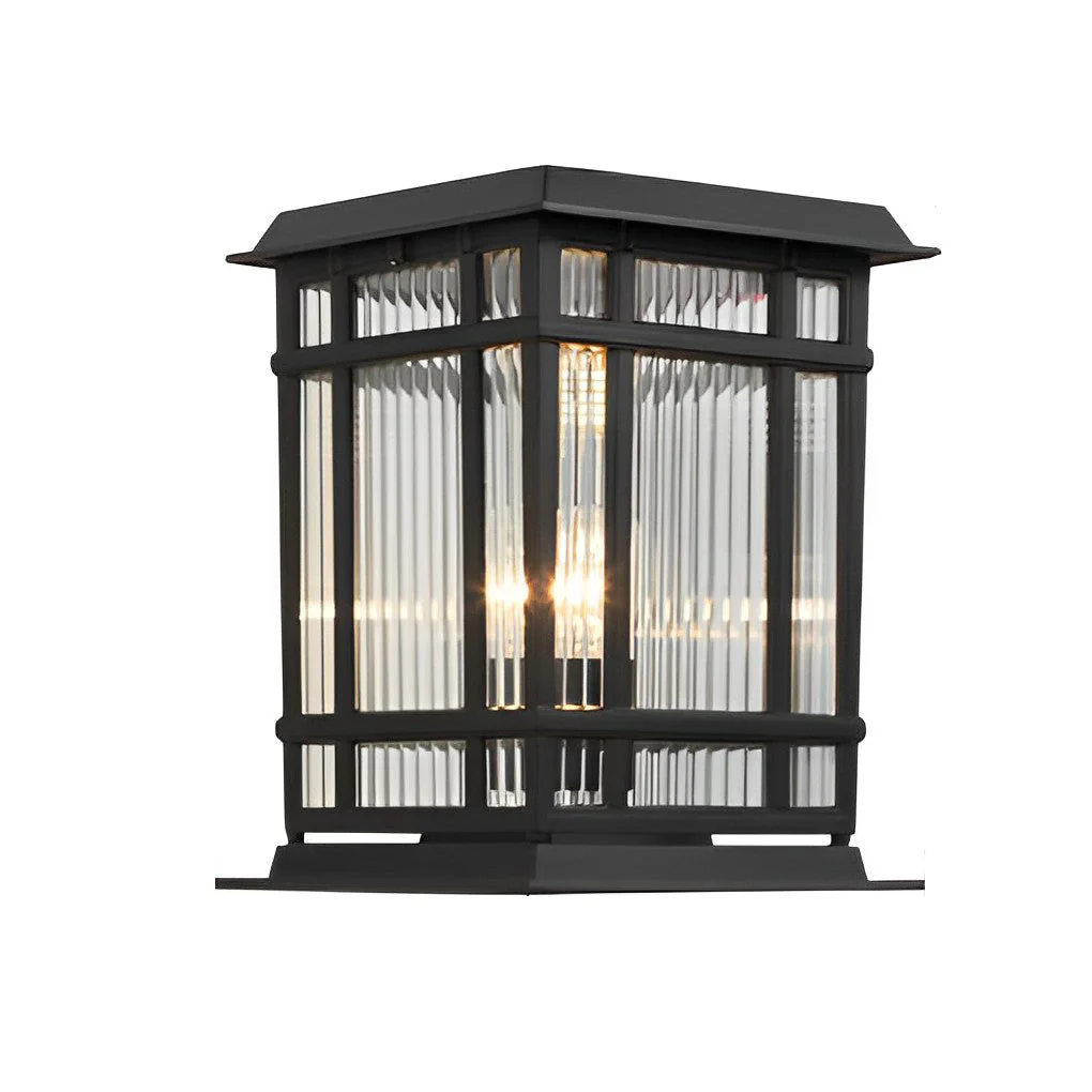 Rhett Retro Matte Modern Fence Glass Outdoor Post Lights - Image 11