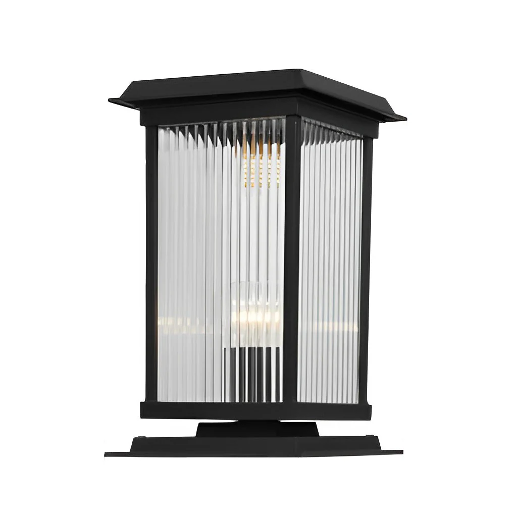 Rhett Retro Matte Modern Fence Glass Outdoor Post Lights - Image 12