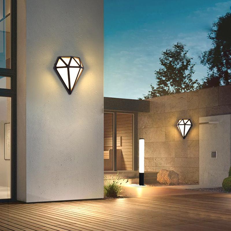 Rhombus Diamonds LED Outdoor Wall Porch Lights