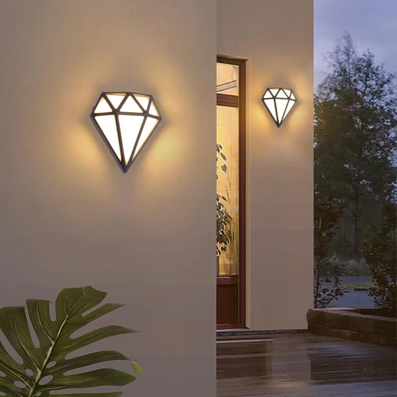Rhombus Diamonds LED Outdoor Wall Porch Lights - Image 2
