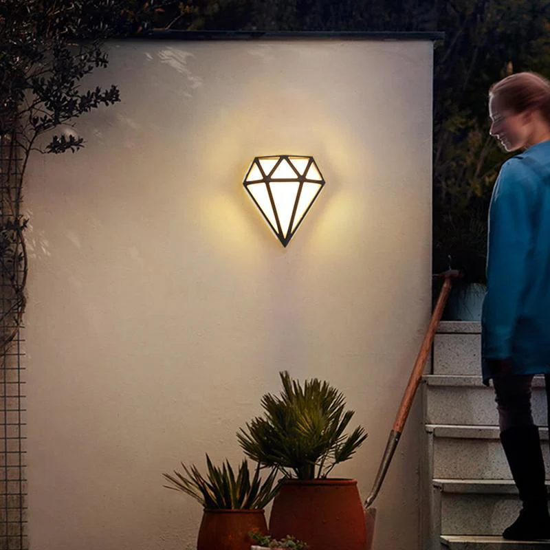 Rhombus Diamonds LED Outdoor Wall Porch Lights - Image 3