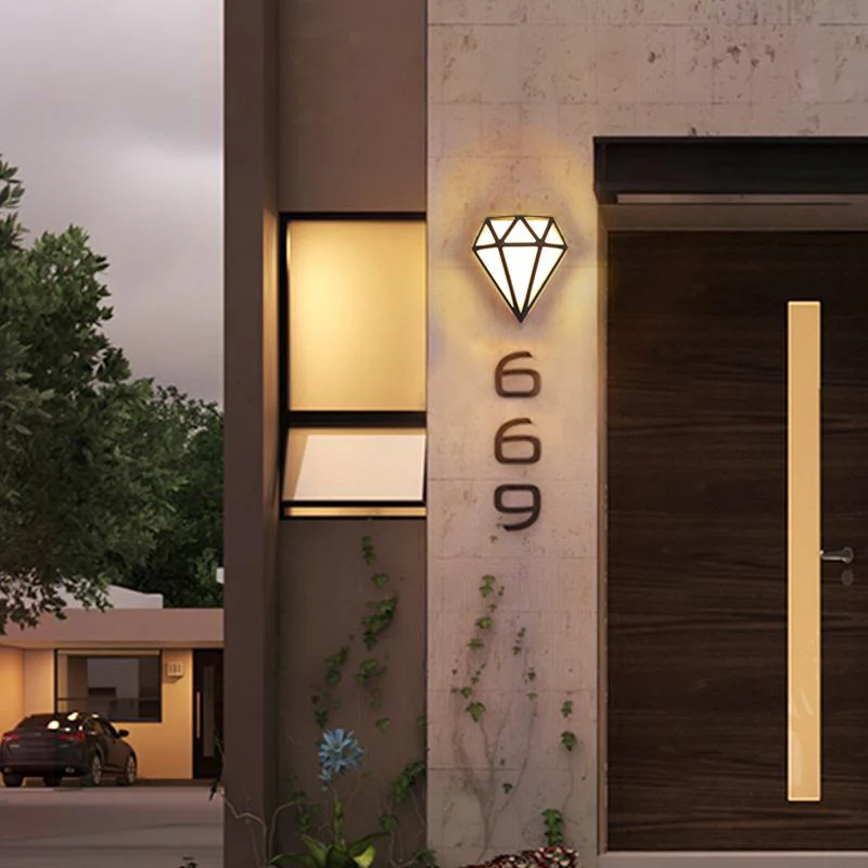 Rhombus Diamonds LED Outdoor Wall Porch Lights - Image 4