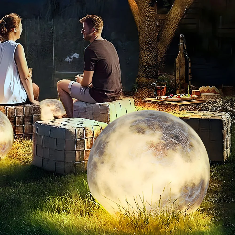 Riche Dreamy Moon Glass Luminous Outdoor Lawn Lamp - Image 4