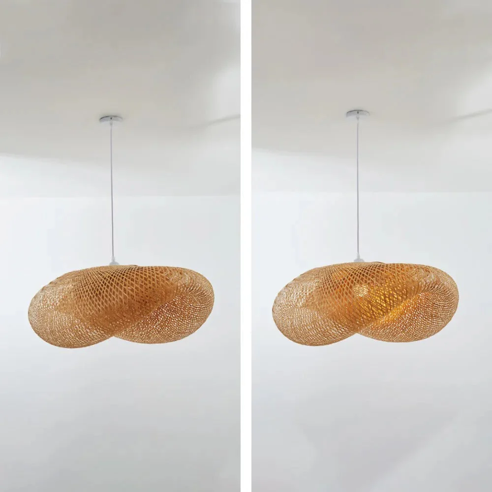 Rinwa Natural Pendant Light for Dining Room/Kitchen Island, Bamboo - Image 14