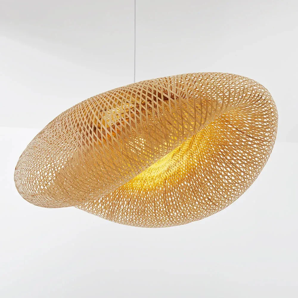 Rinwa Natural Pendant Light for Dining Room/Kitchen Island, Bamboo - Image 15