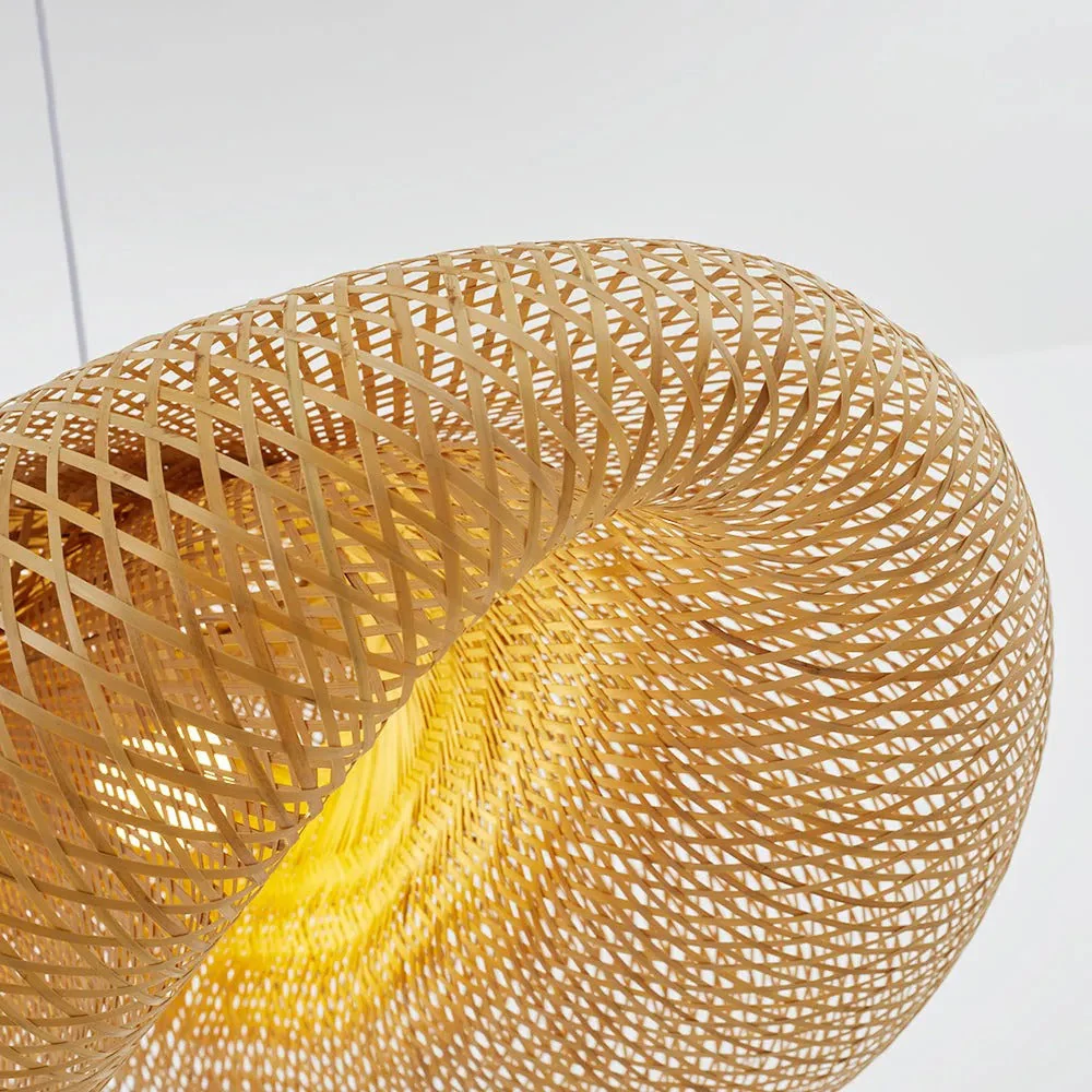 Rinwa Natural Pendant Light for Dining Room/Kitchen Island, Bamboo - Image 18