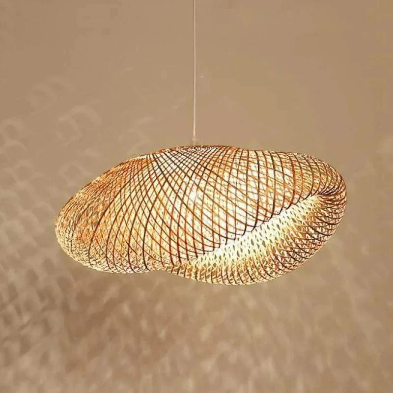 Rinwa Natural Pendant Light for Dining Room/Kitchen Island, Bamboo - Image 7