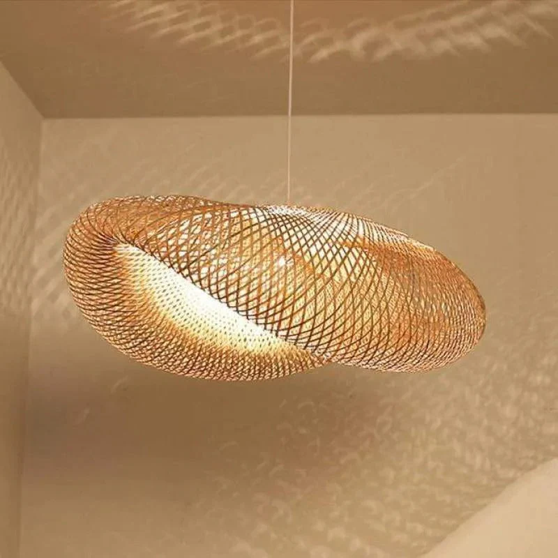 Rinwa Natural Pendant Light for Dining Room/Kitchen Island, Bamboo - Image 8