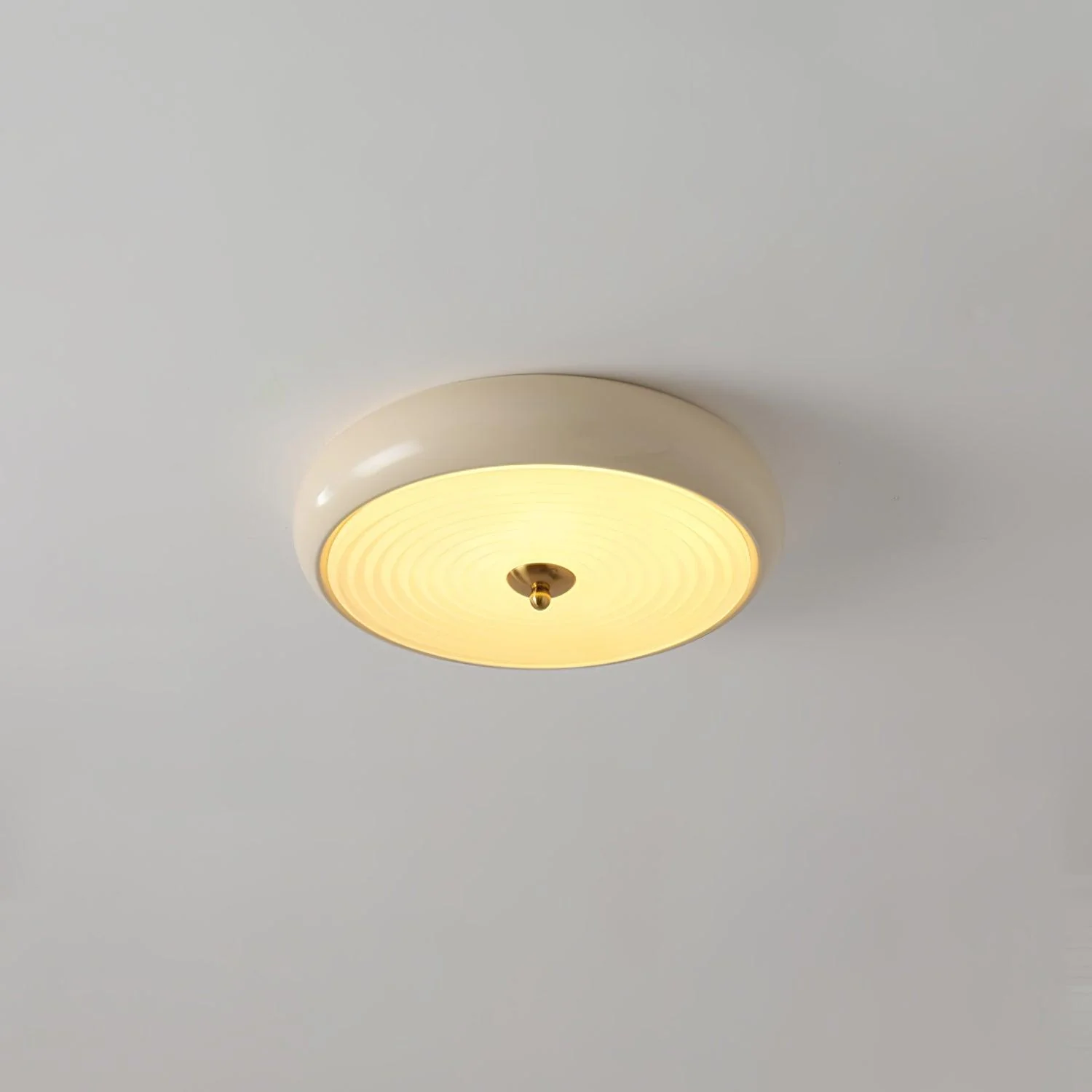 Utheara Modern Minimalist Ripple Cream Glass Ceiling Lamp - Image 18