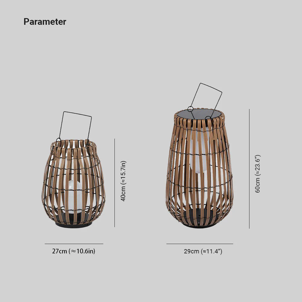Ritta Retro Bamboo Outdoor Floor Lamp - Image 4