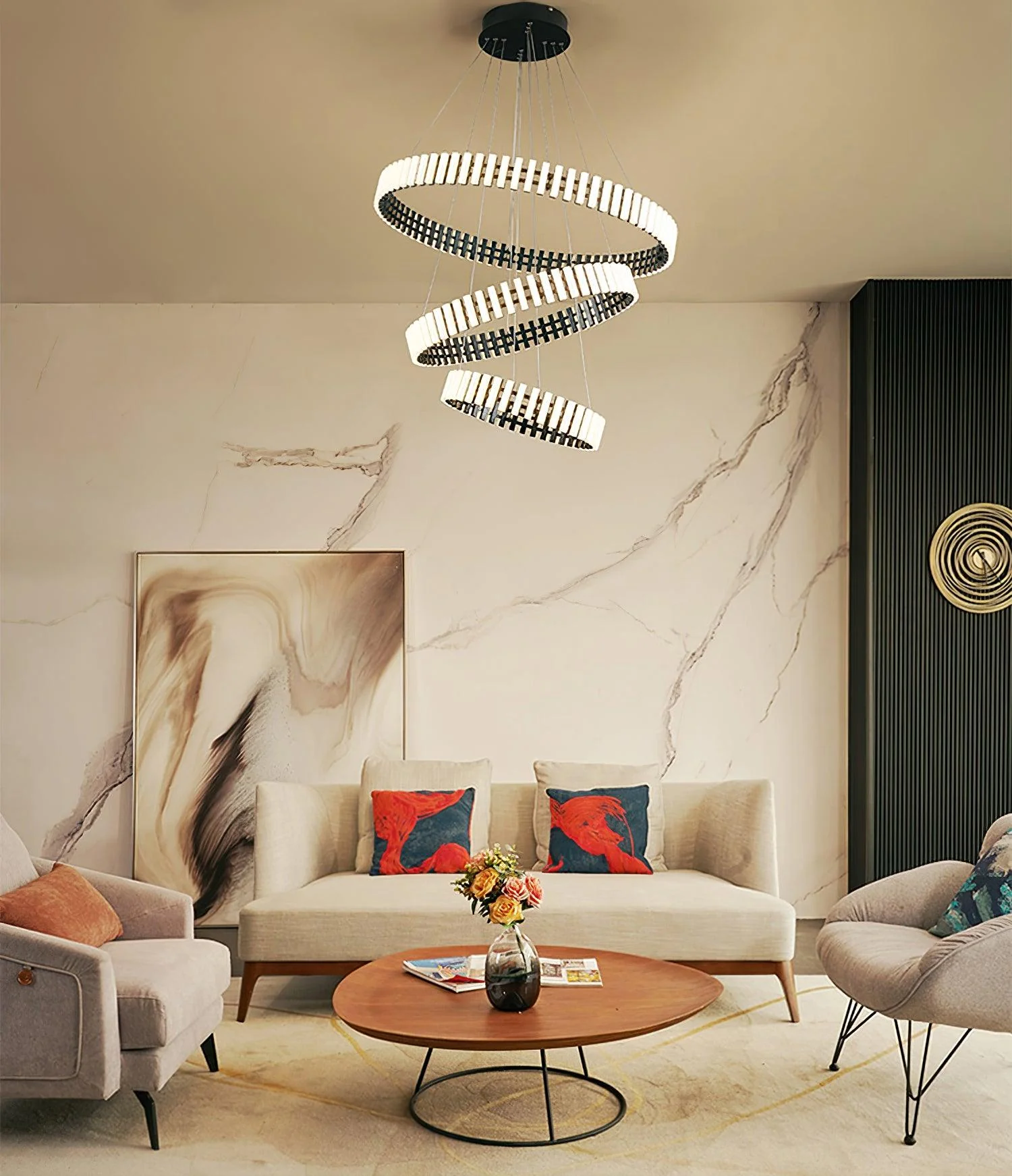 Rivo Stylis Hanging LED Chandelier - Image 36