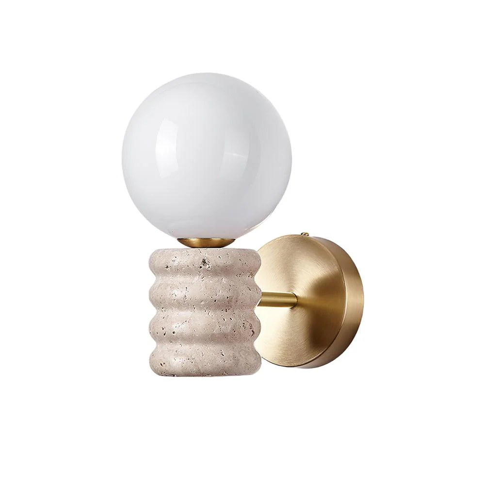 Romus Contemporary Travertine Wall Light