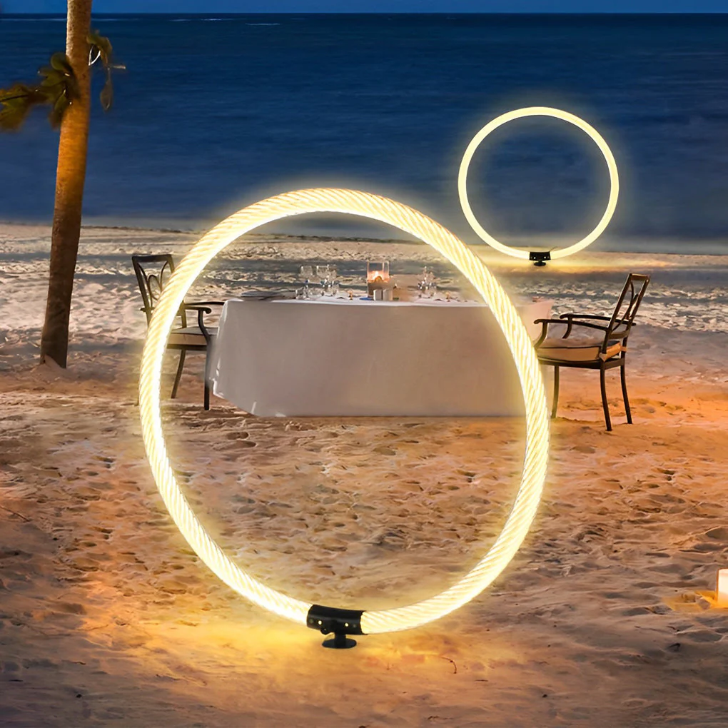 Rose Sleek Ring Modern Landscape Outdoor Lawn Light - Image 5