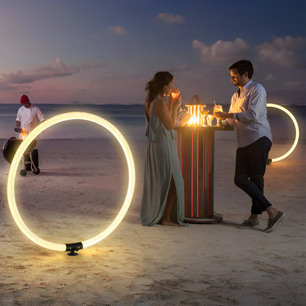 Rose Sleek Ring Modern Landscape Outdoor Lawn Light - Image 7
