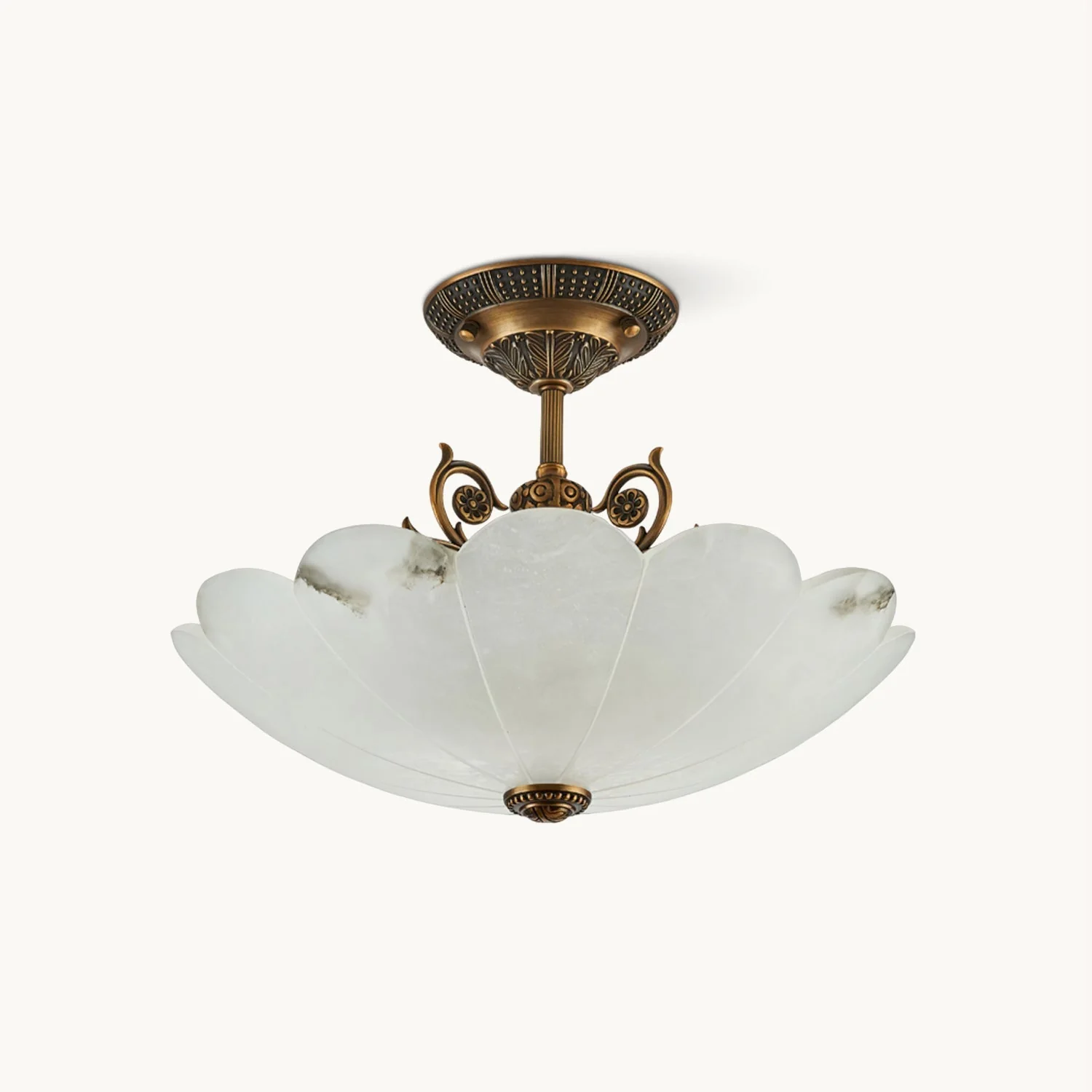 Rosemary Retro Alabaster Ceiling Light
