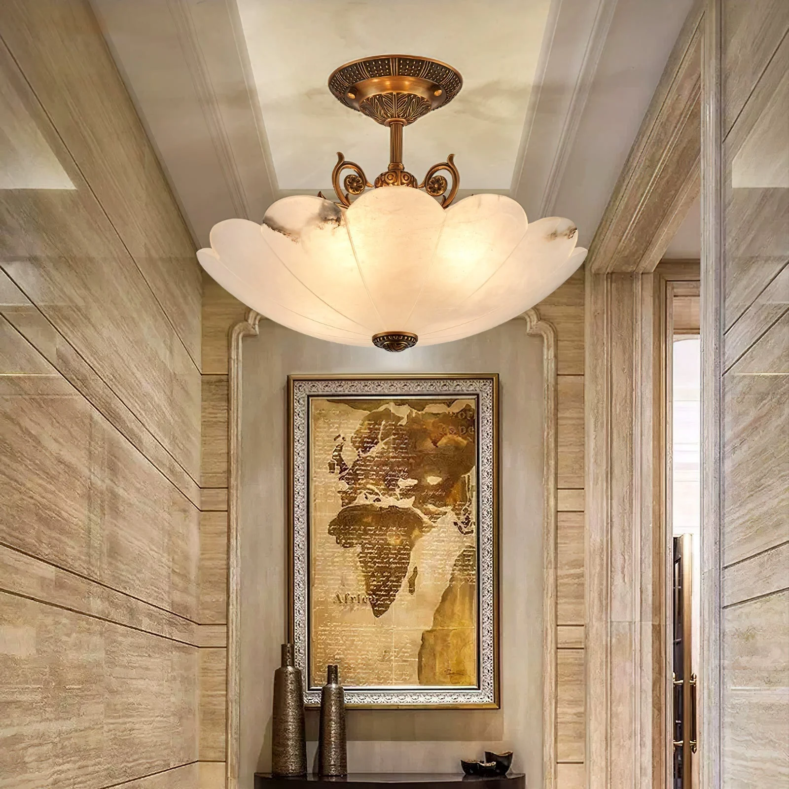 Rosemary Retro Alabaster Ceiling Light - Image 3