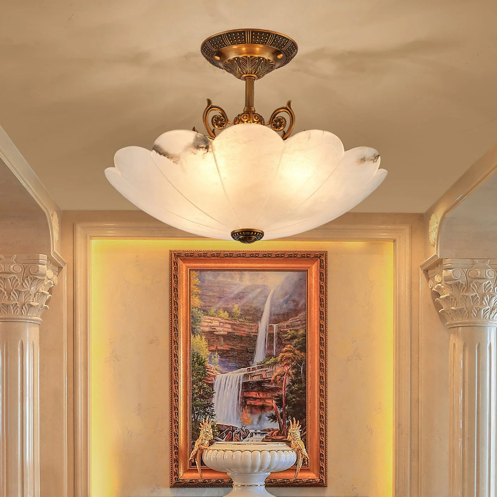 Rosemary Retro Alabaster Ceiling Light - Image 5