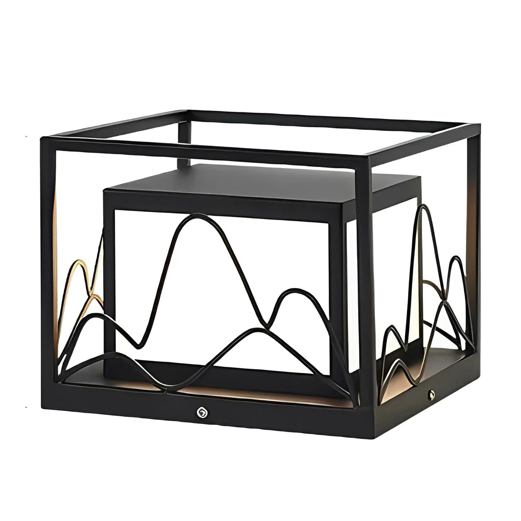 Rowena Square Scenery Marble Outdoor Post Caps Lights - Image 7