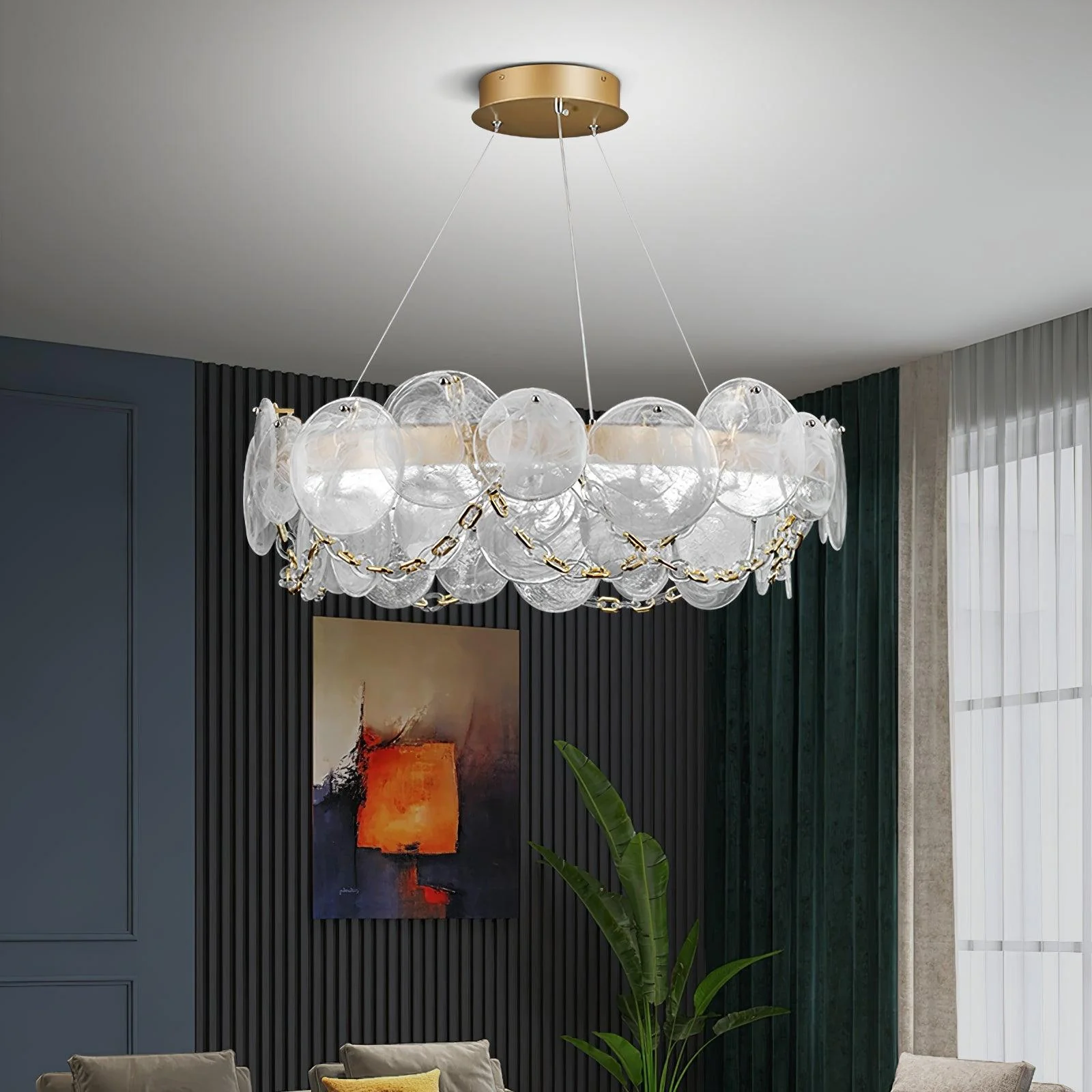 Ruby Luxury Glass Chandelier - Image 6