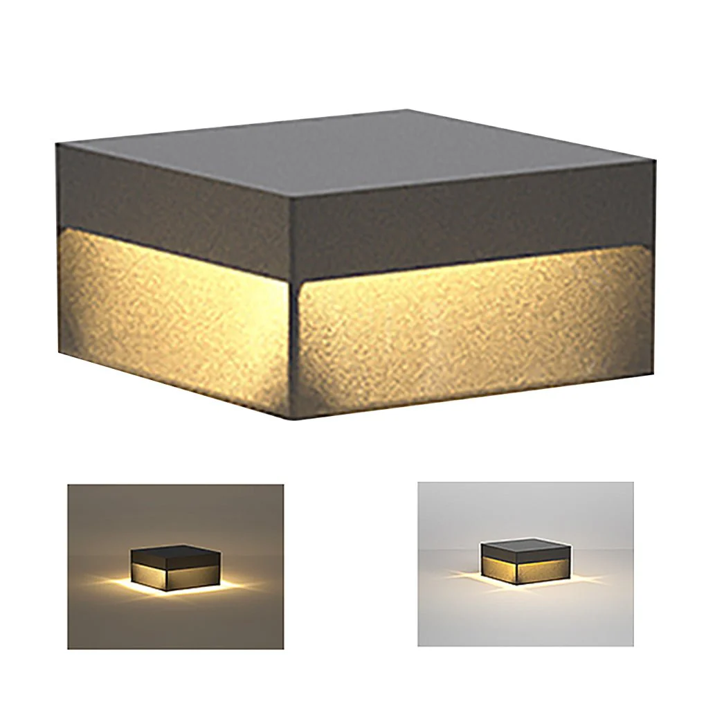 Russell LED Modern Steel Outdoor Fence Post Lights Pillar Light - Image 4