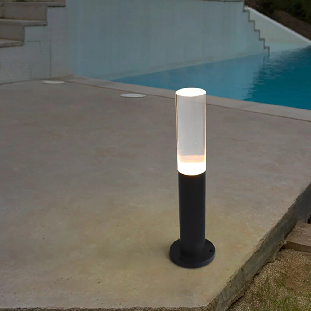 Ryan Transparent Modern Outdoor Pathway Bollard Lights - Image 11