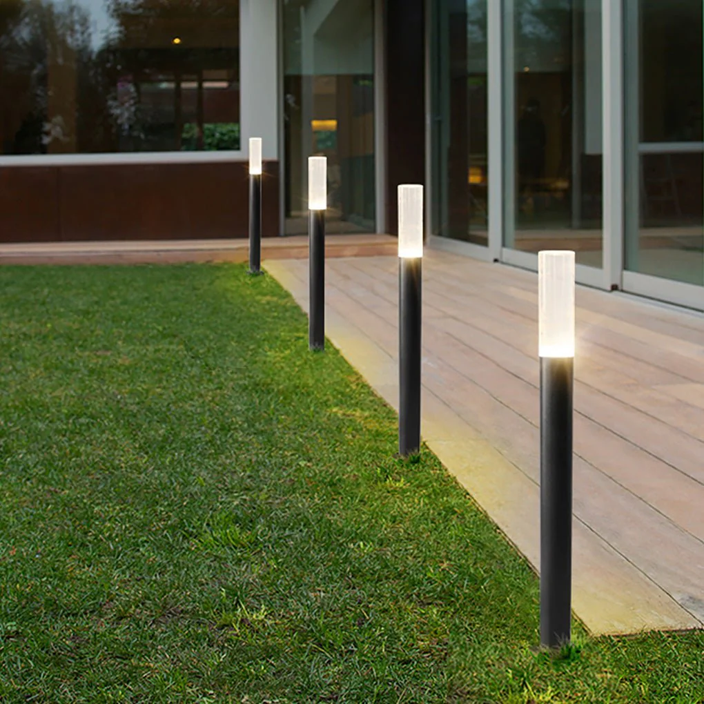 Ryan Transparent Modern Outdoor Pathway Bollard Lights - Image 7