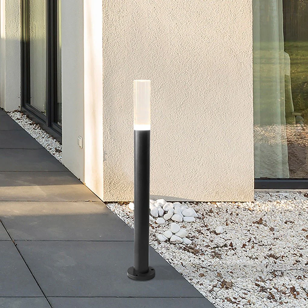 Ryan Transparent Modern Outdoor Pathway Bollard Lights - Image 9