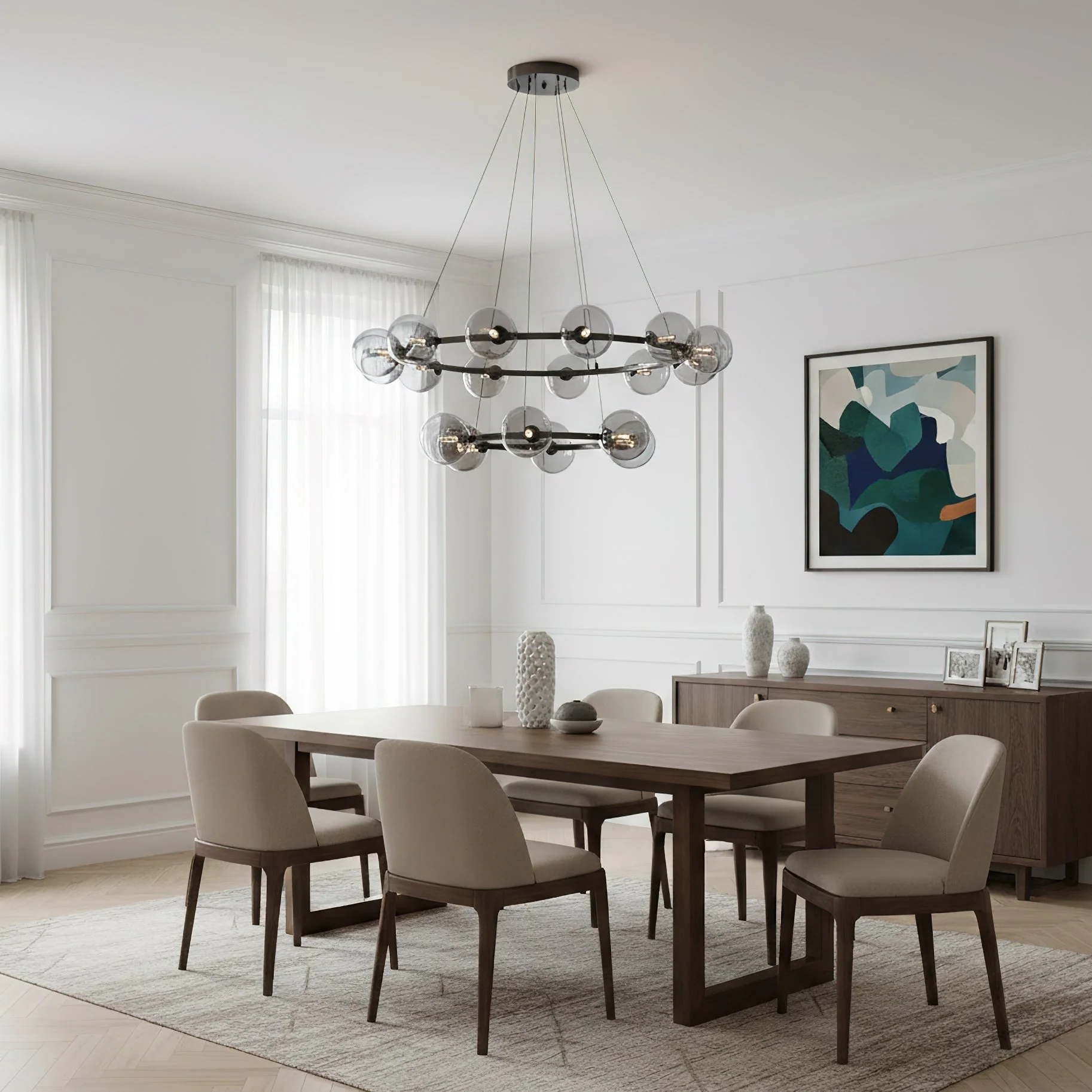 Rylian Modern Glass Chandelier - Image 10