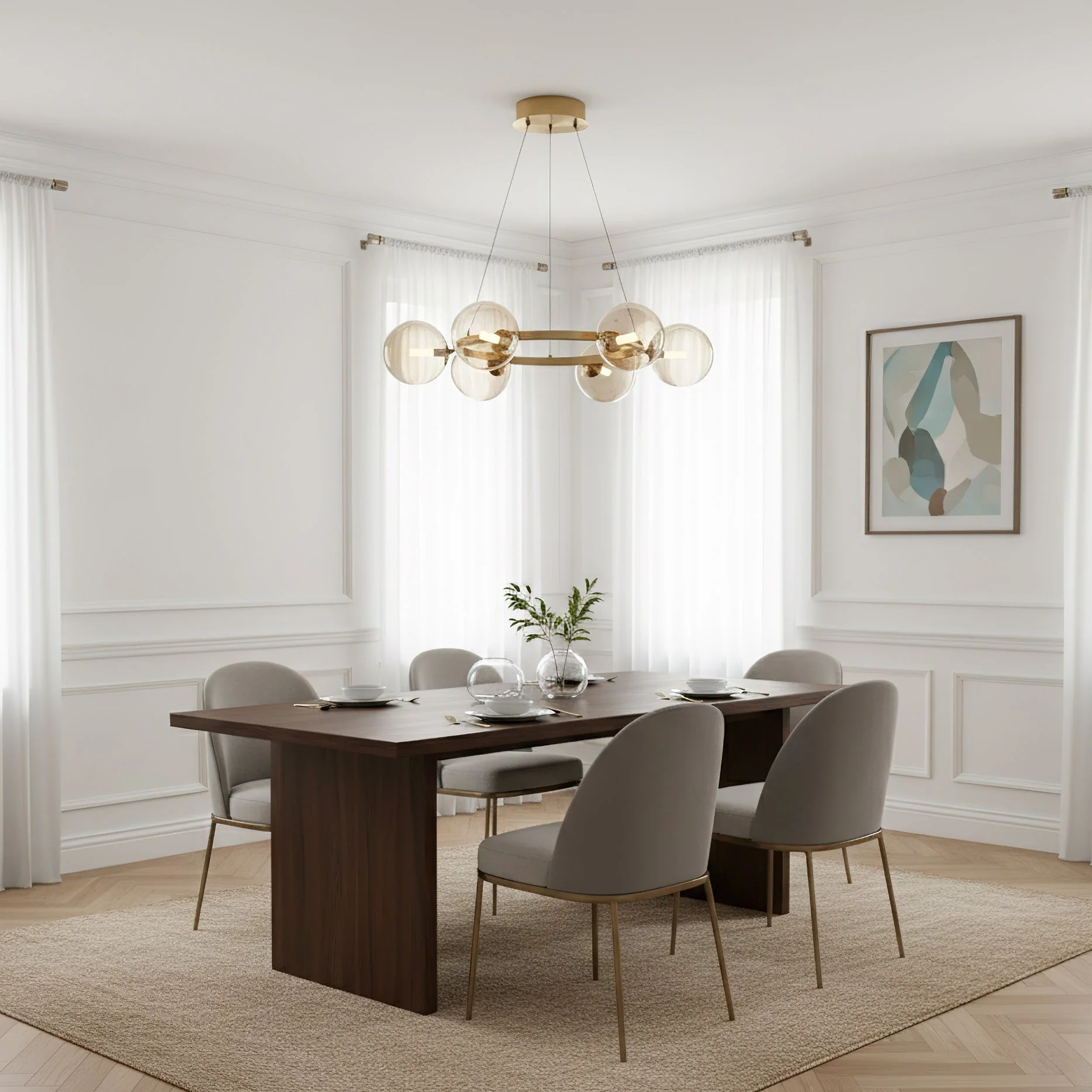 Rylian Modern Glass Chandelier - Image 14
