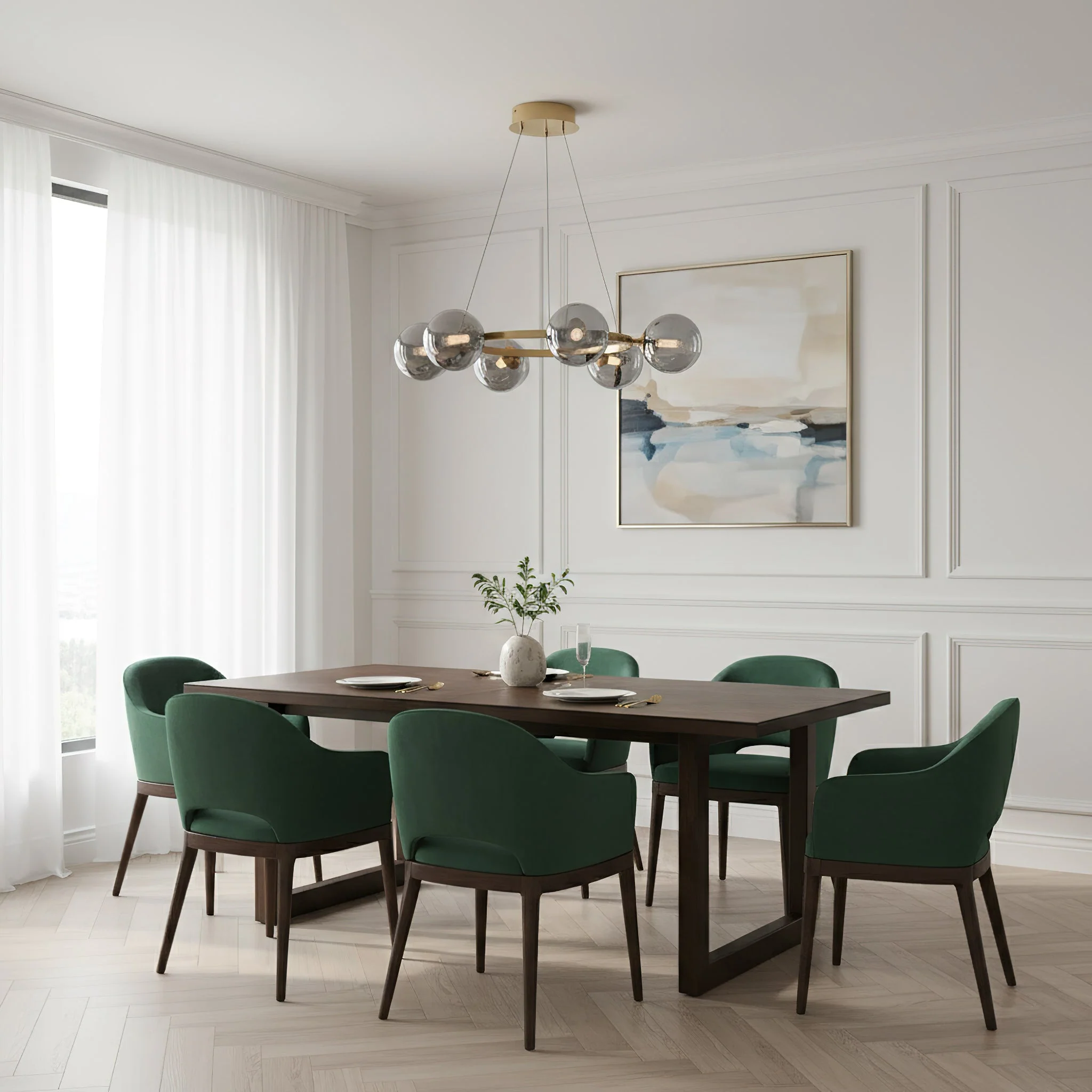 Rylian Modern Glass Chandelier - Image 15