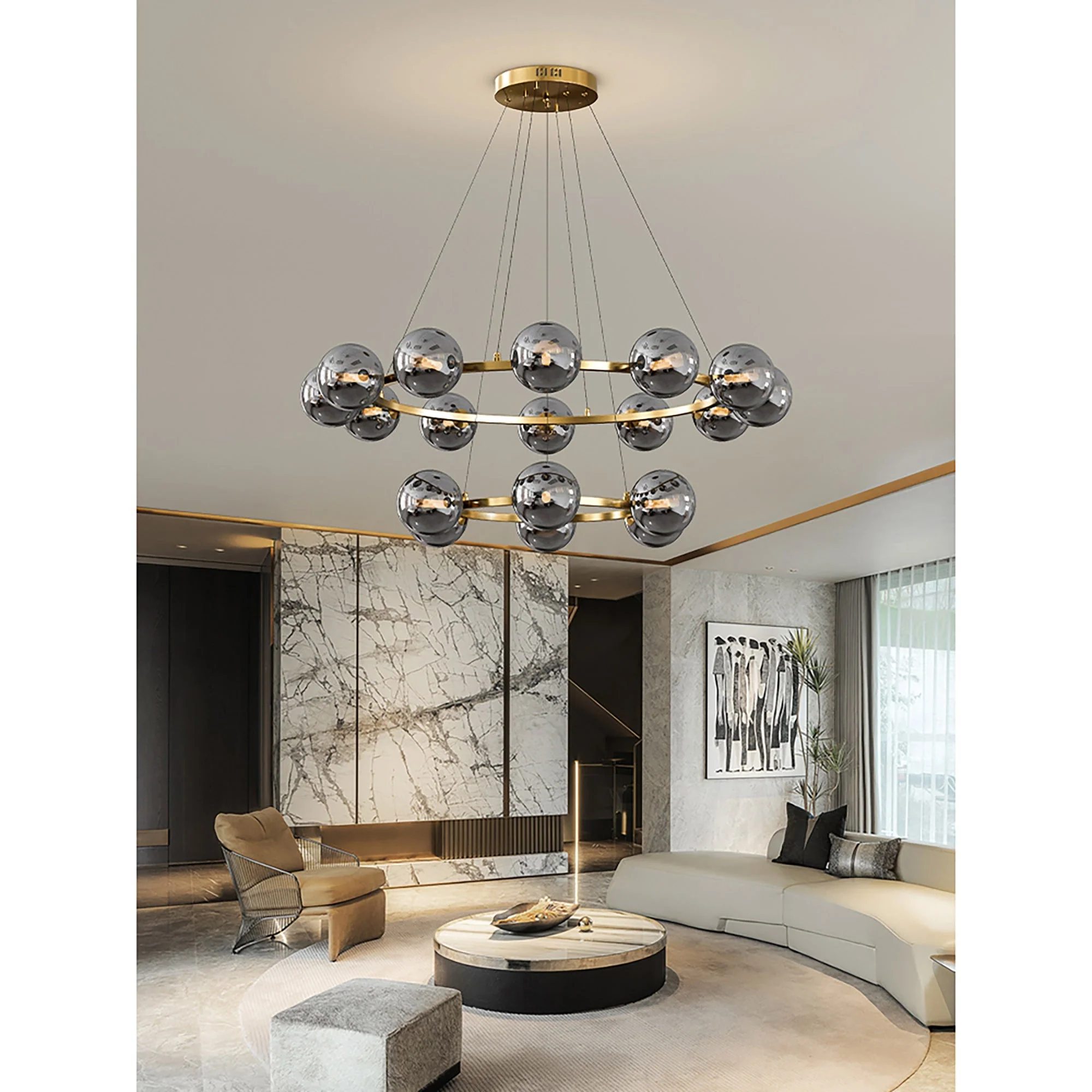 Rylian Modern Glass Chandelier - Image 21